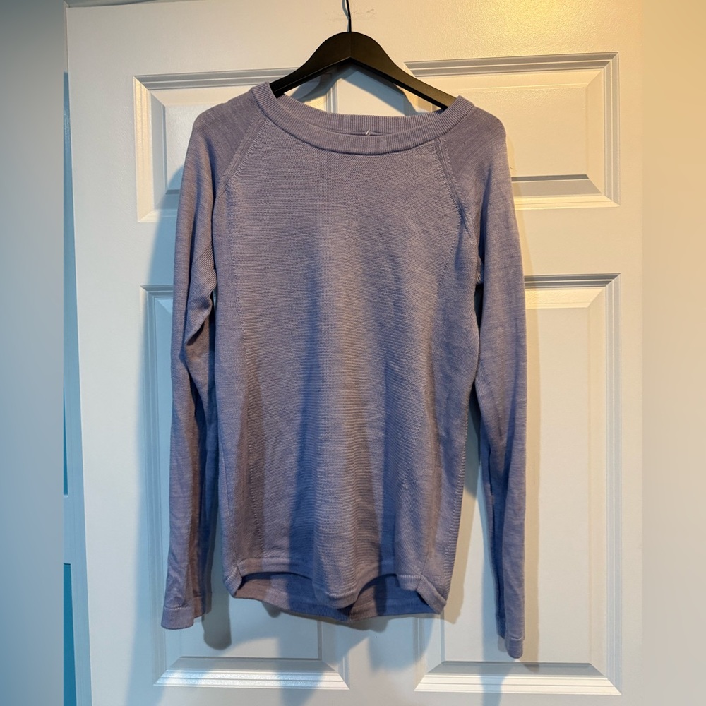 Lululemon Purple Long Sleeve Top With Thumb Holes
